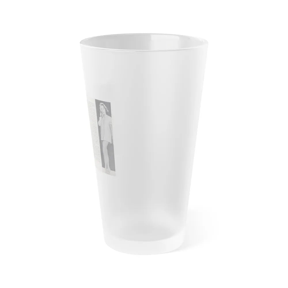 Terry Moore #443 - 66 PHOTOGRAPHS OF Terry MOORE U.K. Pocket Mag. Pages 16 & 17 (Vintage Female Icon) Frosted Pint Glass 16oz-Go Mug Yourself