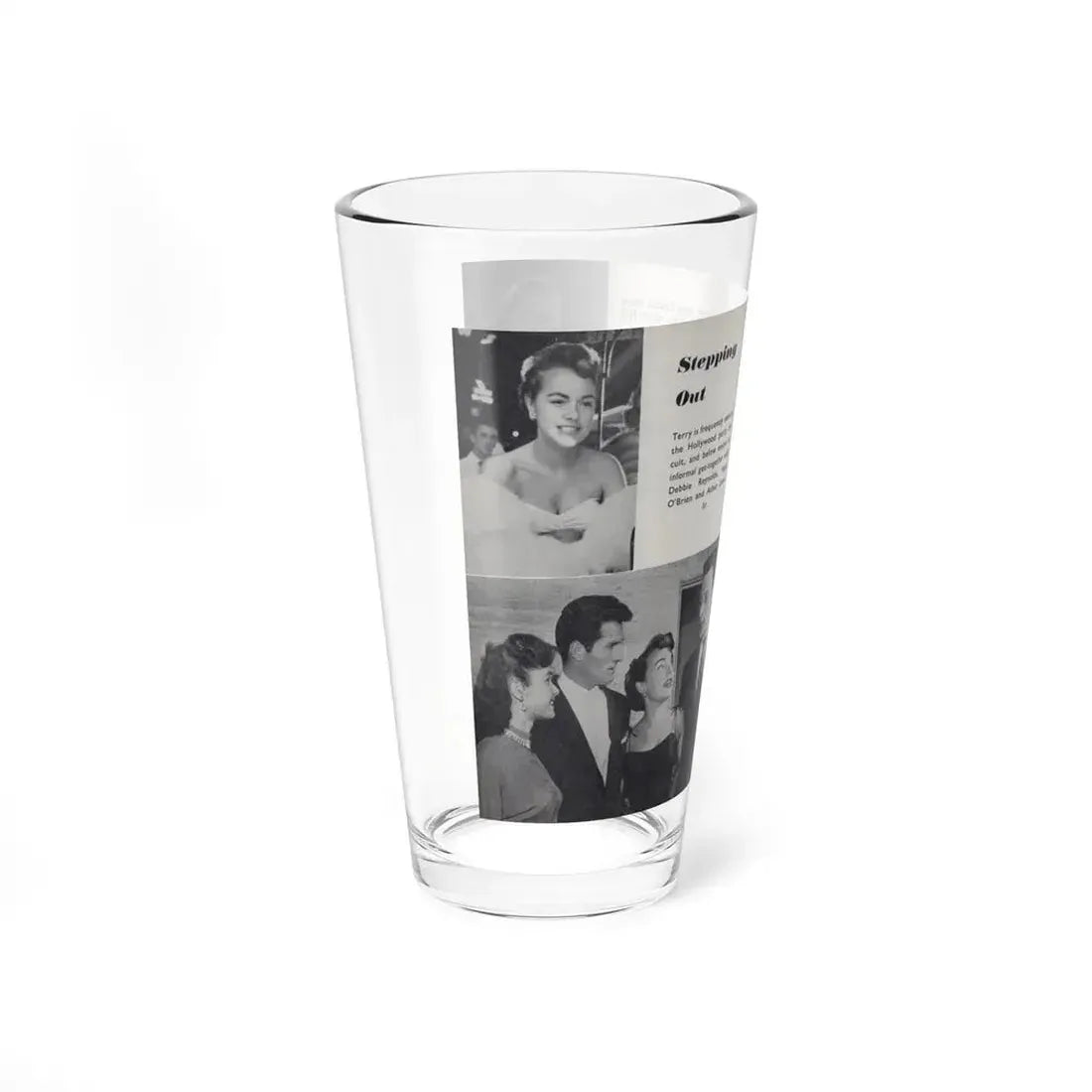 Terry Moore #443 - 66 PHOTOGRAPHS OF Terry MOORE U.K. Pocket Mag. Pages 16 & 17 (Vintage Female Icon) Pint Glass 16oz - Go Mug Yourself