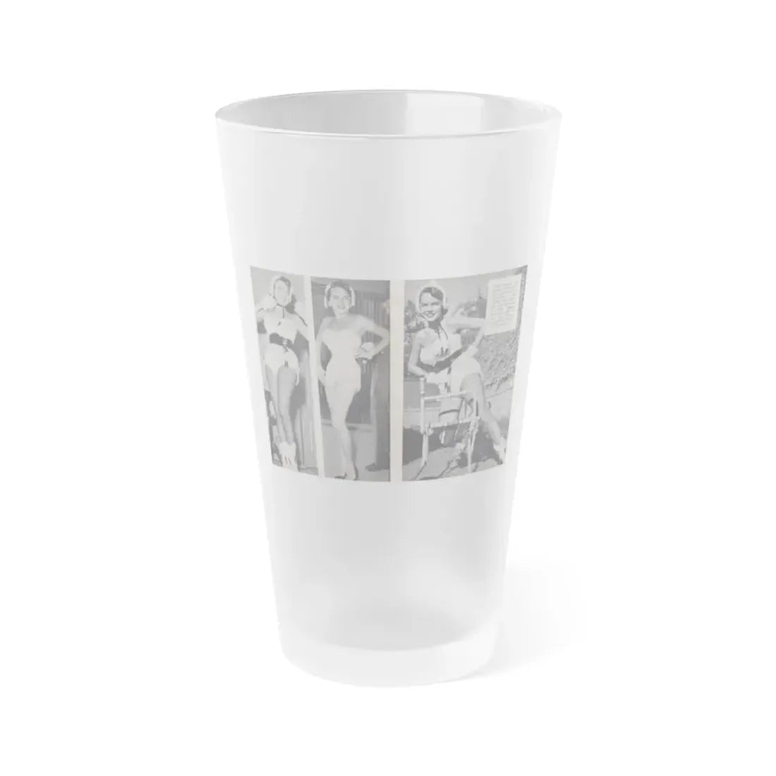 Terry Moore #451 - 66 PHOTOGRAPHS OF Terry MOORE U.K. Pocket Mag. Pages 32 & 33 (Vintage Female Icon) Frosted Pint Glass 16oz 16oz Frosted - Go Mug Yourself