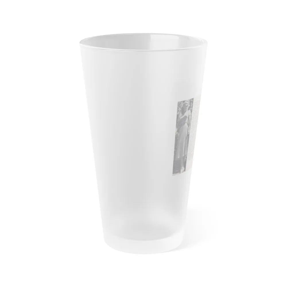 Terry Moore #453 - 66 PHOTOGRAPHS OF Terry MOORE U.K. Pocket Mag. Pages 36 & 37 (Vintage Female Icon) Frosted Pint Glass 16oz-Go Mug Yourself
