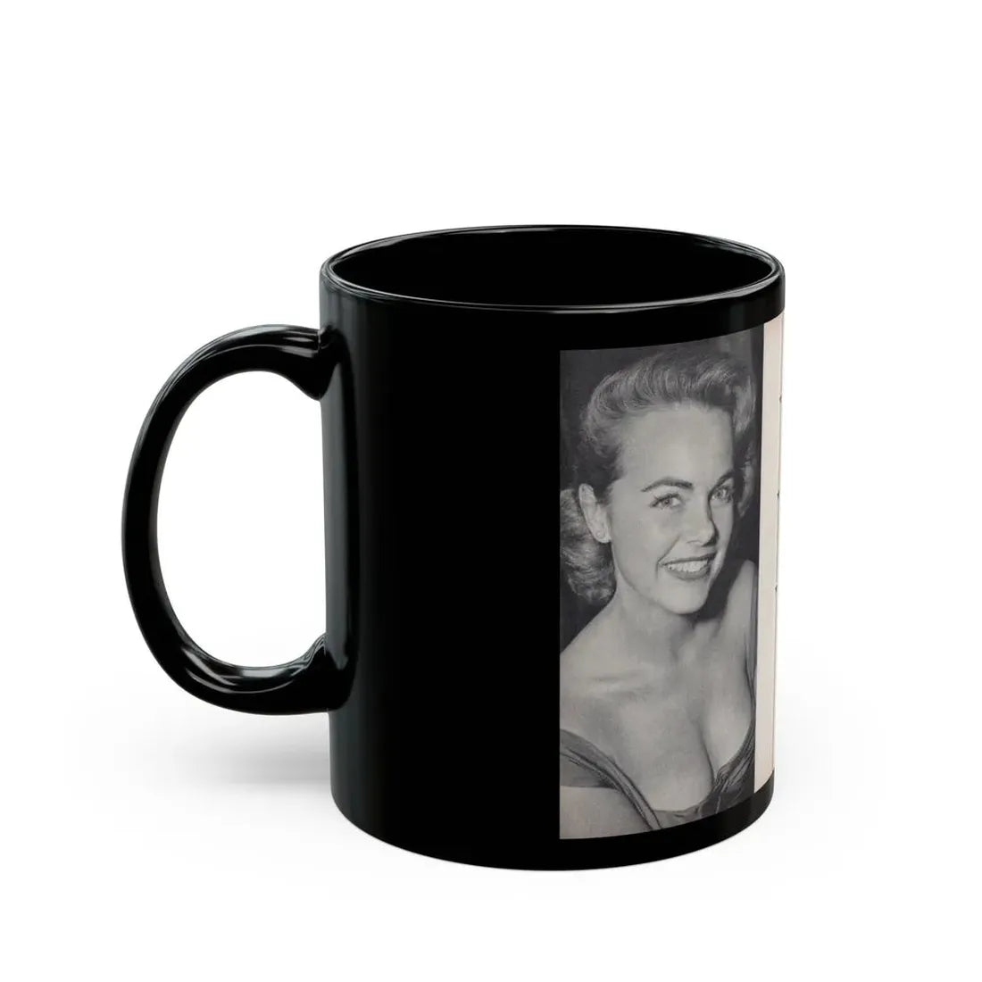Terry Moore #454 - 66 PHOTOGRAPHS OF Terry MOORE U.K. Pocket Mag. Pages 38 & 39 (Vintage Female Icon) Black Coffee Mug - Go Mug Yourself