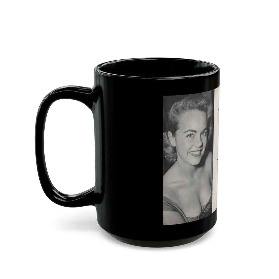 Terry Moore #454 - 66 PHOTOGRAPHS OF Terry MOORE U.K. Pocket Mag. Pages 38 & 39 (Vintage Female Icon) Black Coffee Mug - Go Mug Yourself