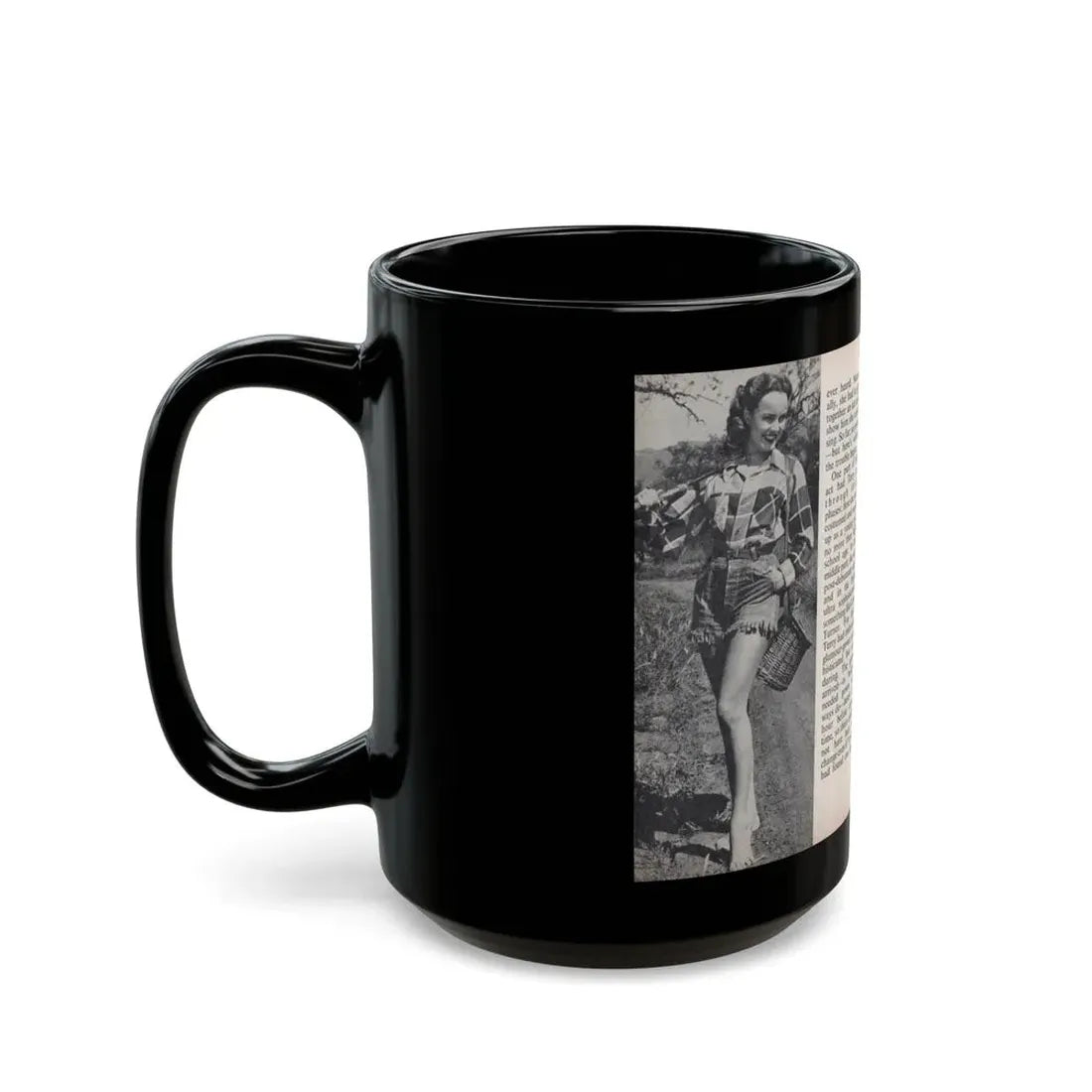 Terry Moore #456 - 66 PHOTOGRAPHS OF Terry MOORE U.K. Pocket Mag. Pages 42 & 43 (Vintage Female Icon) Black Coffee Mug - Go Mug Yourself