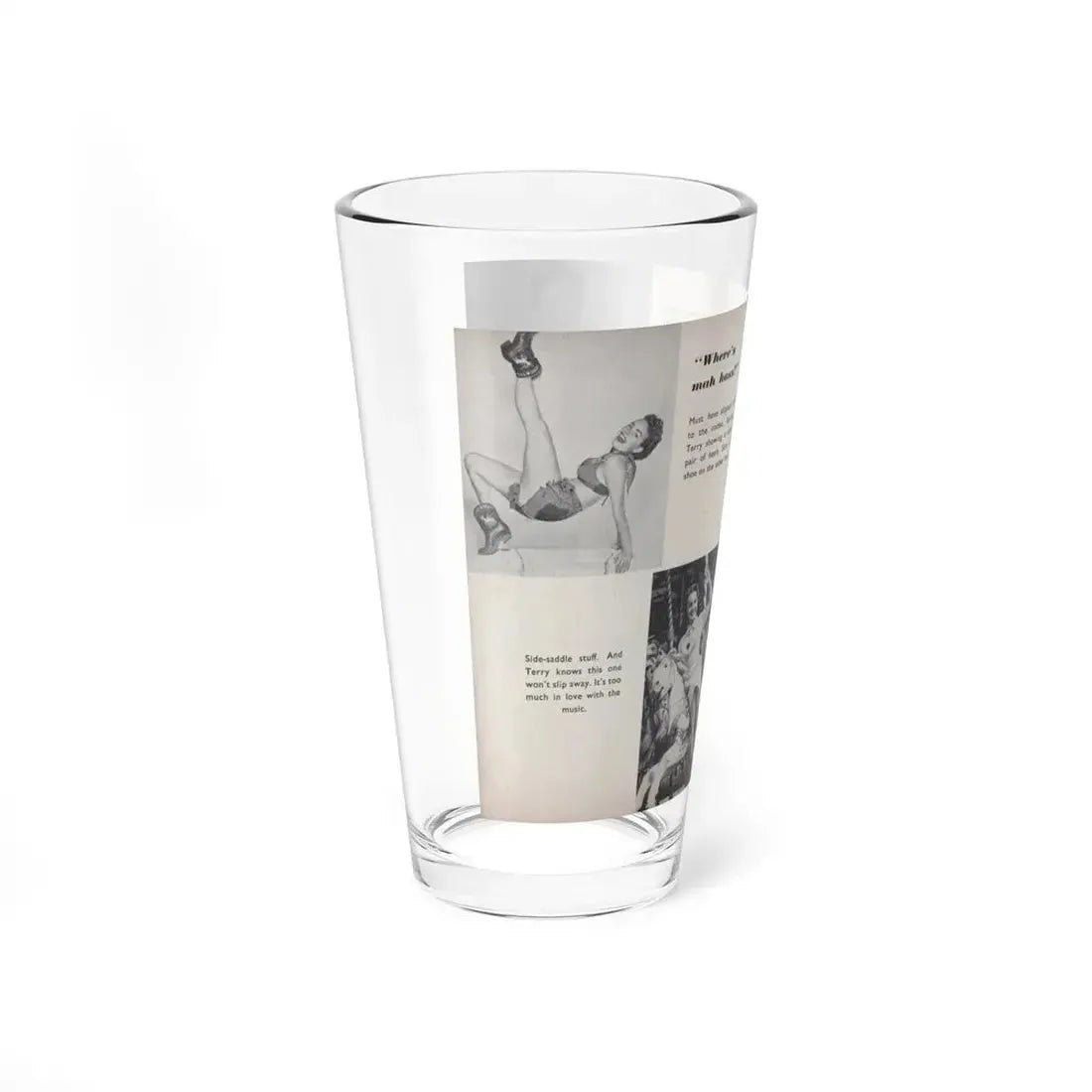 Terry Moore #457 - 66 PHOTOGRAPHS OF Terry MOORE U.K. Pocket Mag. Pages 44 & 45 (Vintage Female Icon) Pint Glass 16oz - Go Mug Yourself