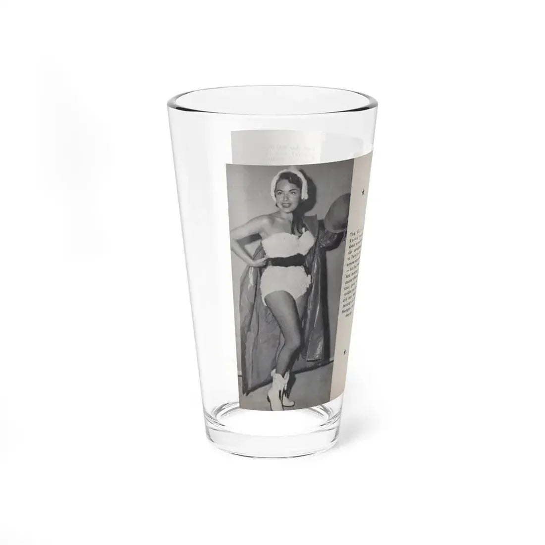 Terry Moore #458 - 66 PHOTOGRAPHS OF Terry MOORE U.K. Pocket Mag. Pages 46 & 47 (Vintage Female Icon) Pint Glass 16oz - Go Mug Yourself