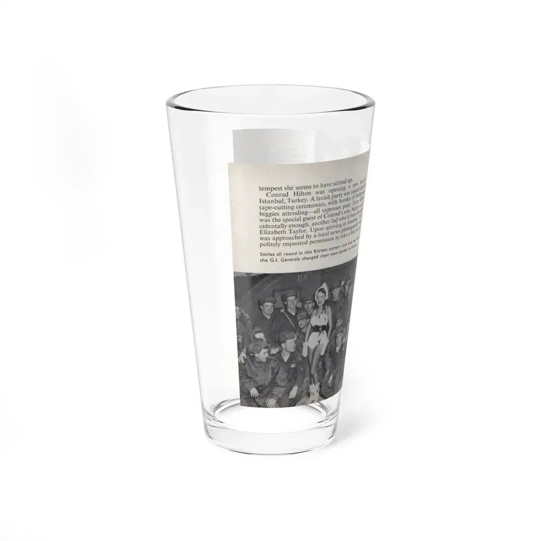 Terry Moore #459 - 66 PHOTOGRAPHS OF Terry MOORE U.K. Pocket Mag. Pages 48 & 49 (Vintage Female Icon) Pint Glass 16oz - Go Mug Yourself