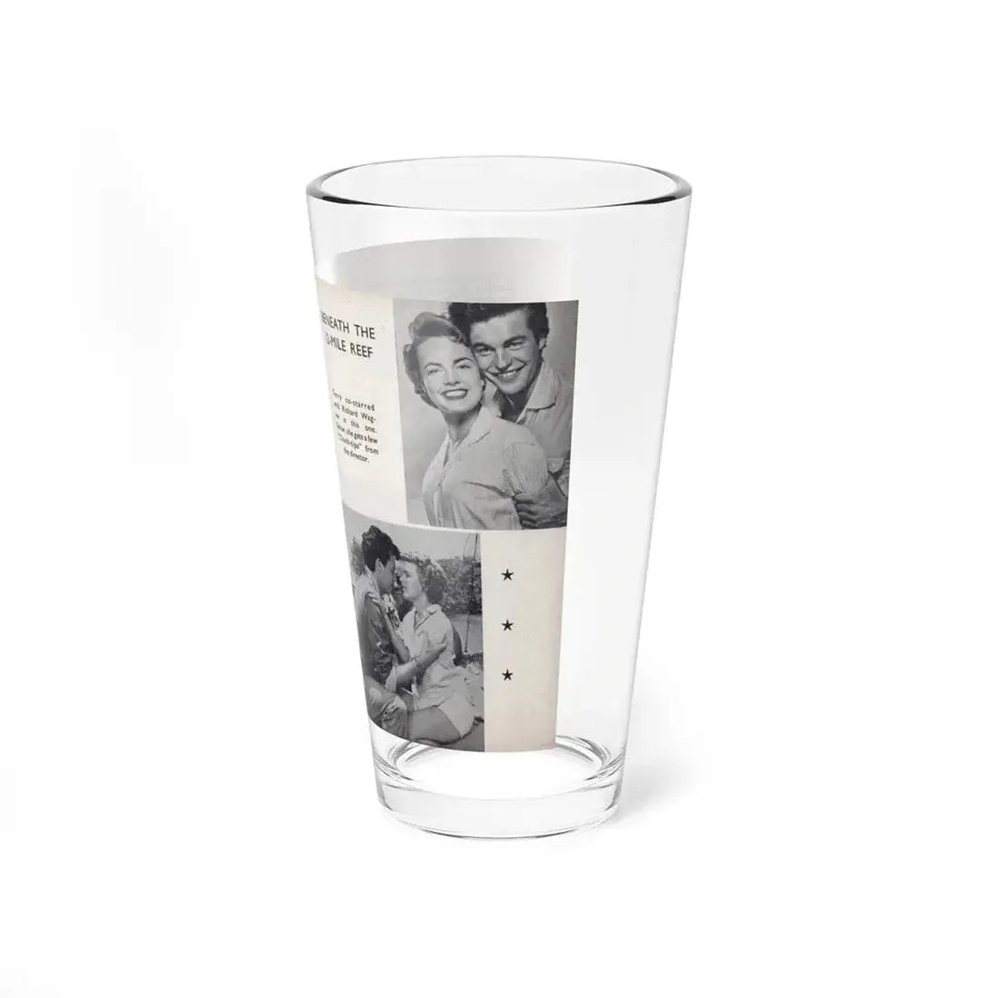 Terry Moore #460 - 66 PHOTOGRAPHS OF Terry MOORE U.K. Pocket Mag. Pages 50 & 51 (Vintage Female Icon) Pint Glass 16oz - Go Mug Yourself