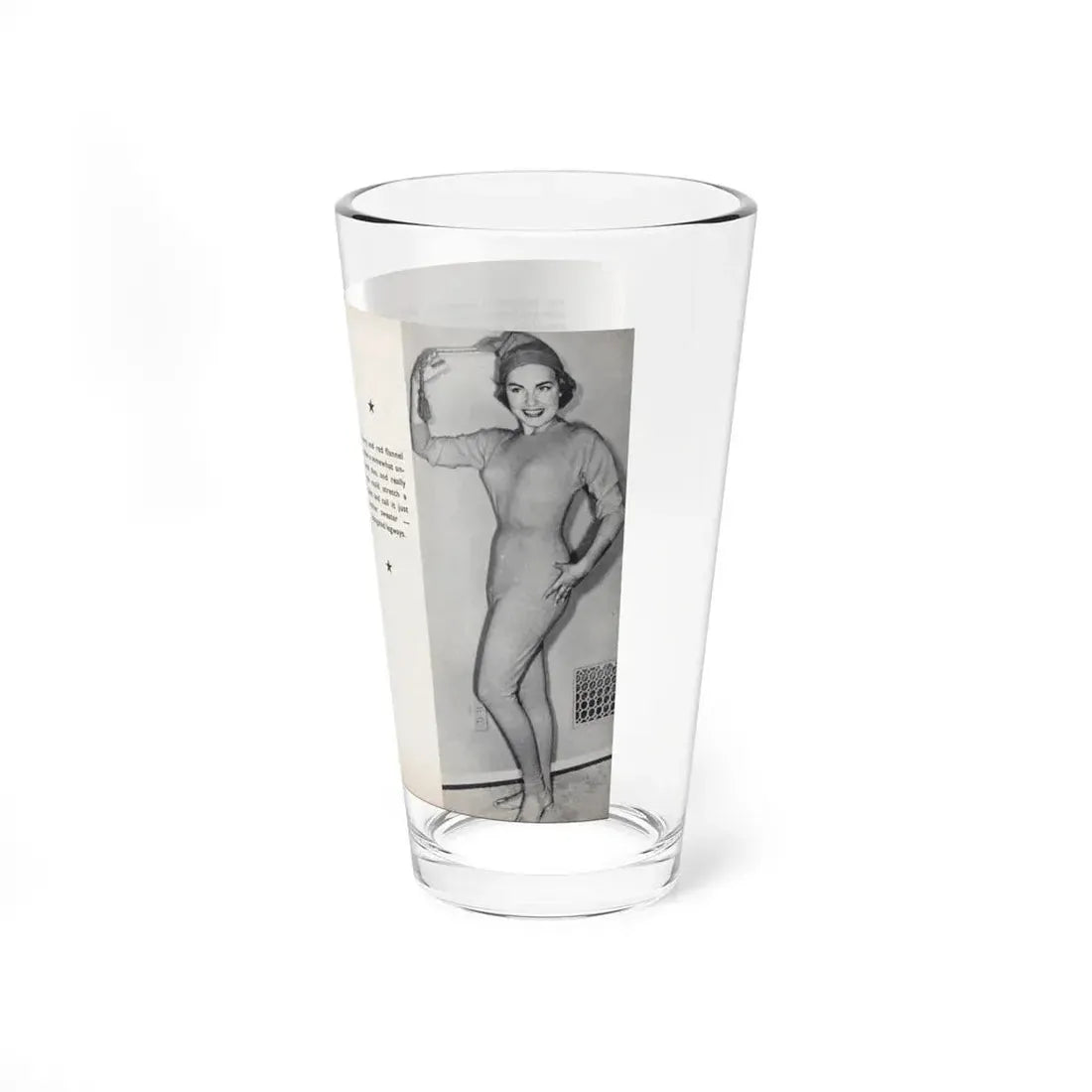 Terry Moore #461 - 66 PHOTOGRAPHS OF Terry MOORE U.K. Pocket Mag. Pages 52 & 53 (Vintage Female Icon) Pint Glass 16oz - Go Mug Yourself