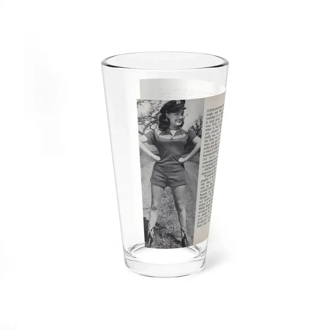 Terry Moore #462 - 66 PHOTOGRAPHS OF Terry MOORE U.K. Pocket Mag. Pages 54 & 55 (Vintage Female Icon) Pint Glass 16oz - Go Mug Yourself