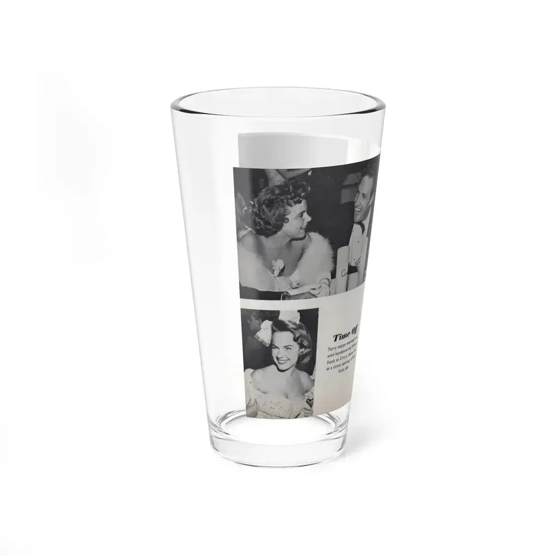 Terry Moore #463 - 66 PHOTOGRAPHS OF Terry MOORE U.K. Pocket Mag. Pages 56 & 57 (Vintage Female Icon) Pint Glass 16oz - Go Mug Yourself