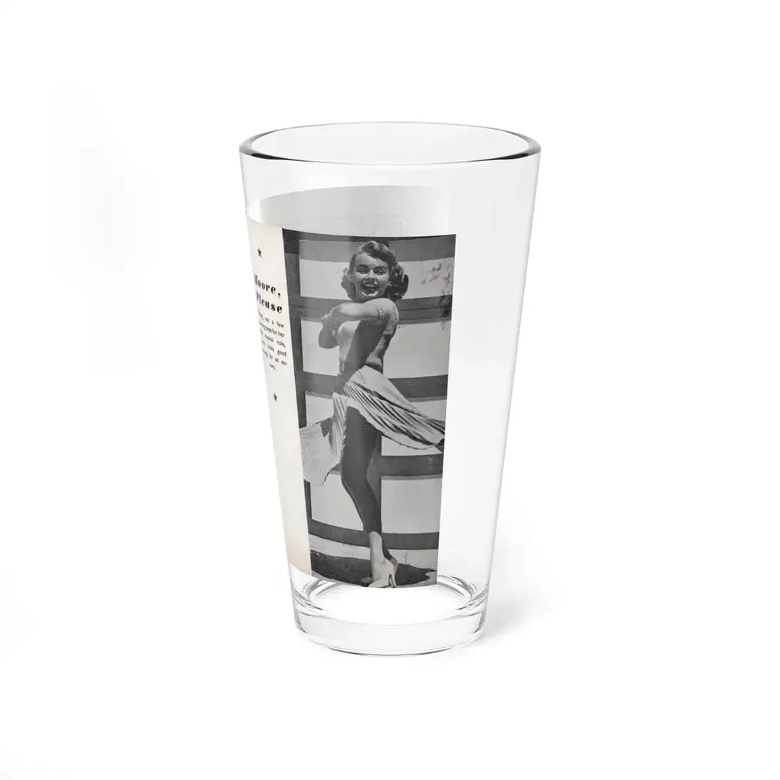 Terry Moore #464 - 66 PHOTOGRAPHS OF Terry MOORE U.K. Pocket Mag. Pages 58 & 59 (Vintage Female Icon) Pint Glass 16oz - Go Mug Yourself