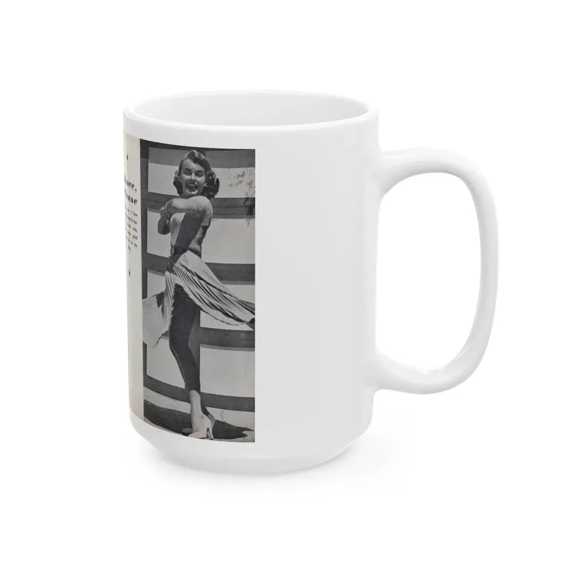 Terry Moore #464 - 66 PHOTOGRAPHS OF Terry MOORE U.K. Pocket Mag. Pages 58 & 59 (Vintage Female Icon) White Coffee Mug - Go Mug Yourself