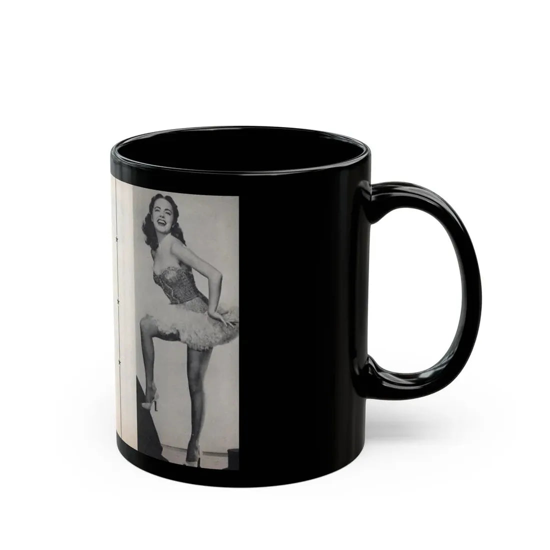 Terry Moore #465 - 66 PHOTOGRAPHS OF Terry MOORE U.K. Pocket Mag. Pages 60 & 61 (Vintage Female Icon) Black Coffee Mug - Go Mug Yourself