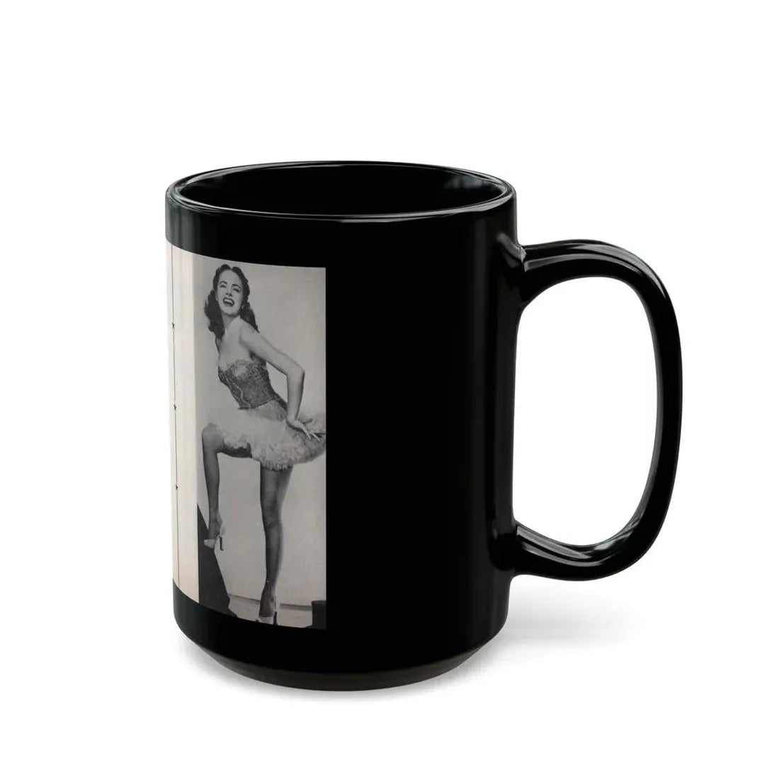 Terry Moore #465 - 66 PHOTOGRAPHS OF Terry MOORE U.K. Pocket Mag. Pages 60 & 61 (Vintage Female Icon) Black Coffee Mug - Go Mug Yourself