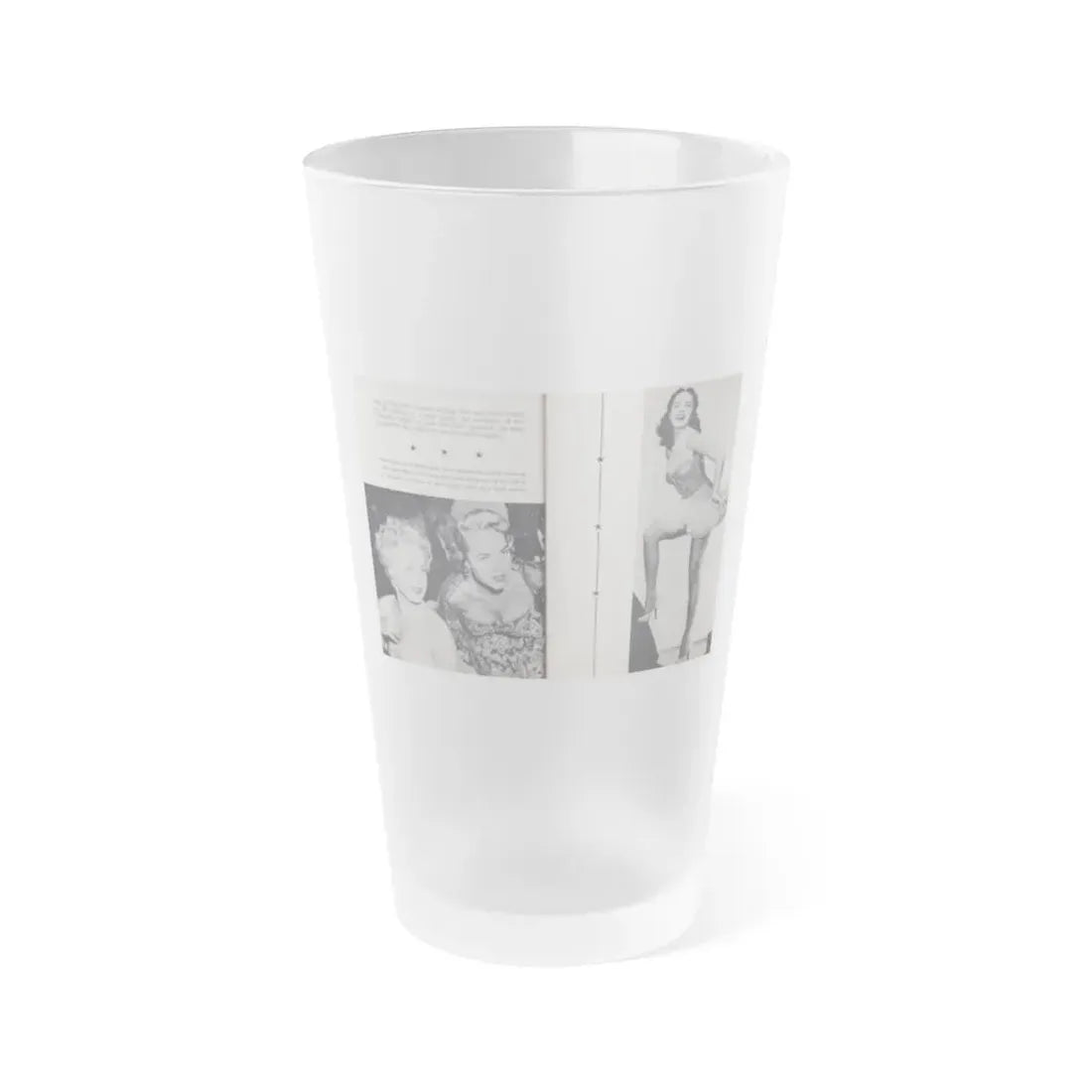 Terry Moore #465 - 66 PHOTOGRAPHS OF Terry MOORE U.K. Pocket Mag. Pages 60 & 61 (Vintage Female Icon) Frosted Pint Glass 16oz 16oz Frosted - Go Mug Yourself