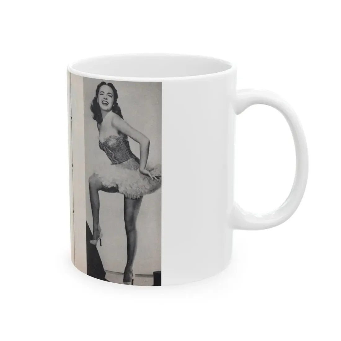 Terry Moore #465 - 66 PHOTOGRAPHS OF Terry MOORE U.K. Pocket Mag. Pages 60 & 61 (Vintage Female Icon) White Coffee Mug - Go Mug Yourself