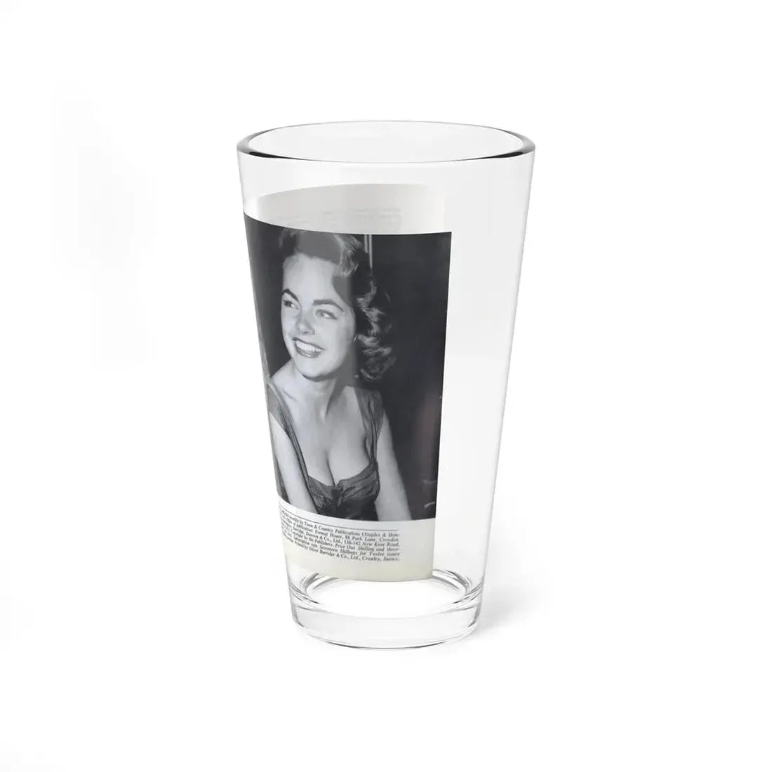 Terry Moore #467 - 66 PHOTOGRAPHS OF Terry MOORE U.K. Pocket Mag. Inside Back Cover Page 66 (Vintage Female Icon) Pint Glass 16oz - Go Mug Yourself