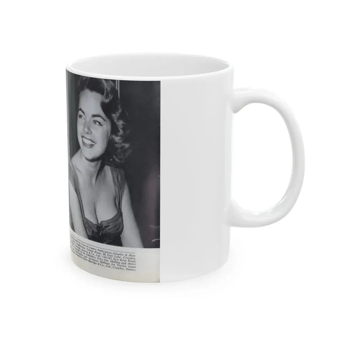 Terry Moore #467 - 66 PHOTOGRAPHS OF Terry MOORE U.K. Pocket Mag. Inside Back Cover Page 66 (Vintage Female Icon) White Coffee Mug - Go Mug Yourself