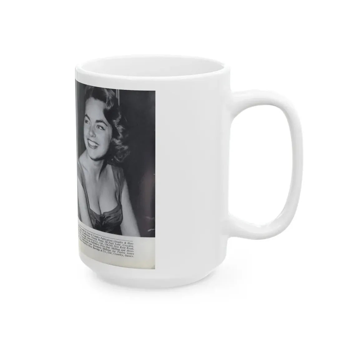 Terry Moore #467 - 66 PHOTOGRAPHS OF Terry MOORE U.K. Pocket Mag. Inside Back Cover Page 66 (Vintage Female Icon) White Coffee Mug - Go Mug Yourself