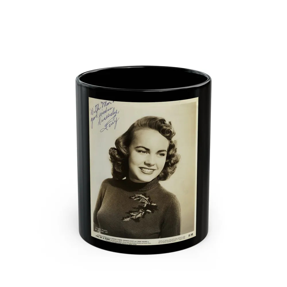 Terry Moore #487 (Vintage Female Icon) Black Coffee Mug-11oz-Go Mug Yourself