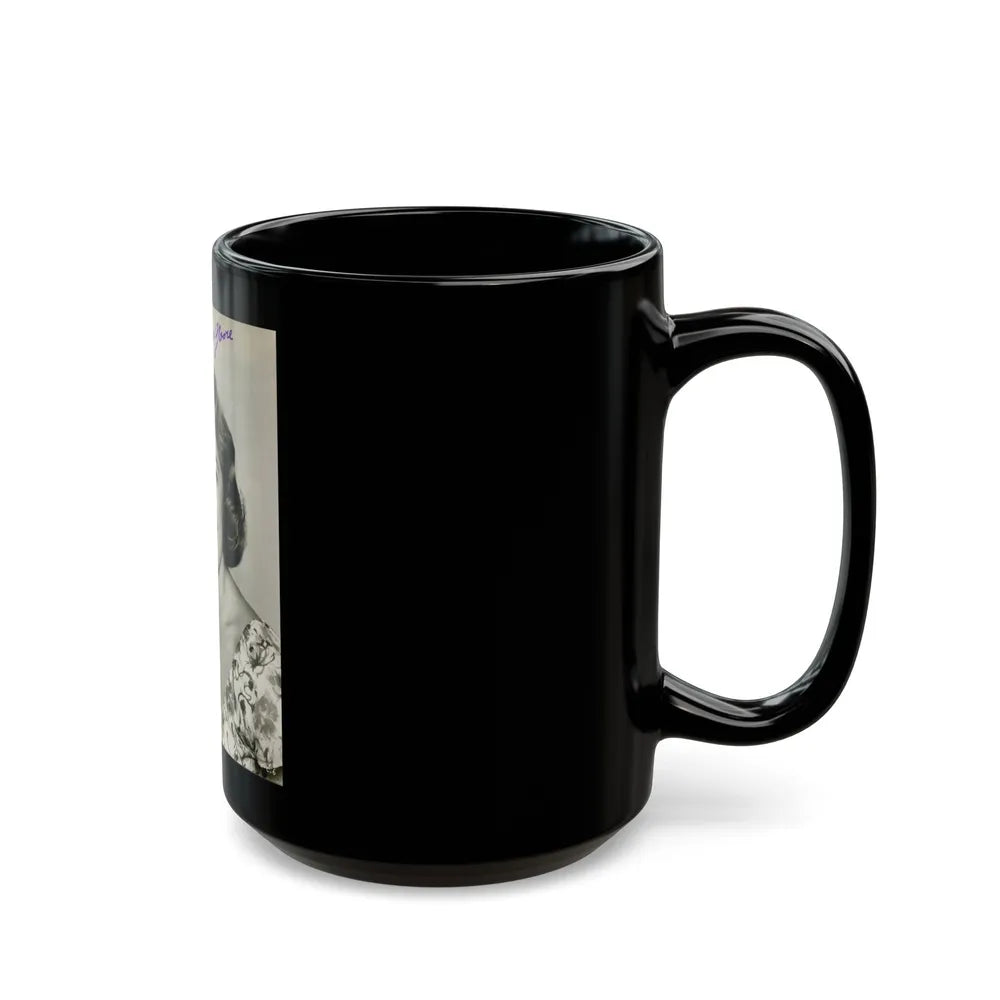 Terry Moore #500 (Vintage Female Icon) Black Coffee Mug-Go Mug Yourself