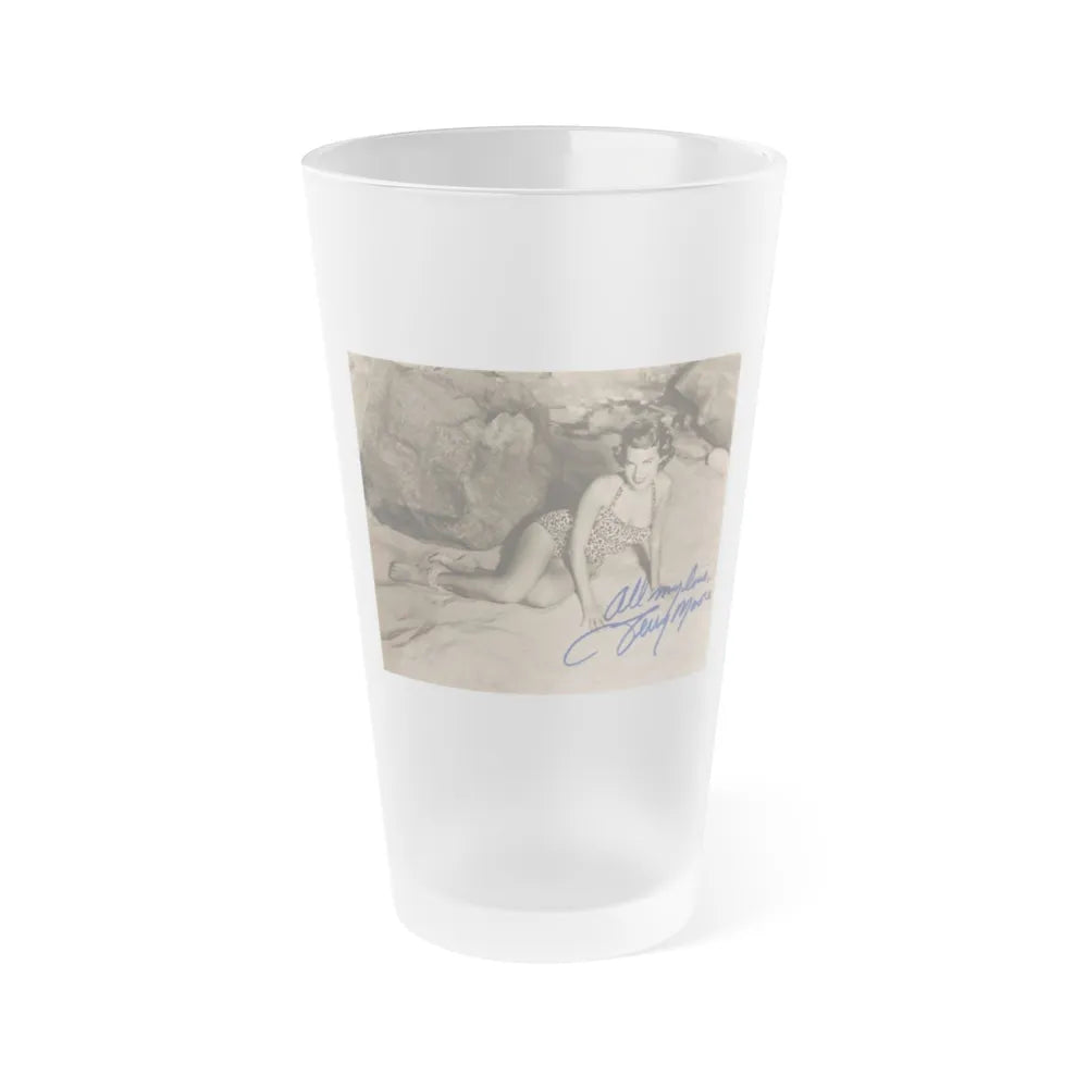 Terry Moore #501 (Vintage Female Icon) Frosted Pint Glass 16oz-16oz-Frosted-Go Mug Yourself