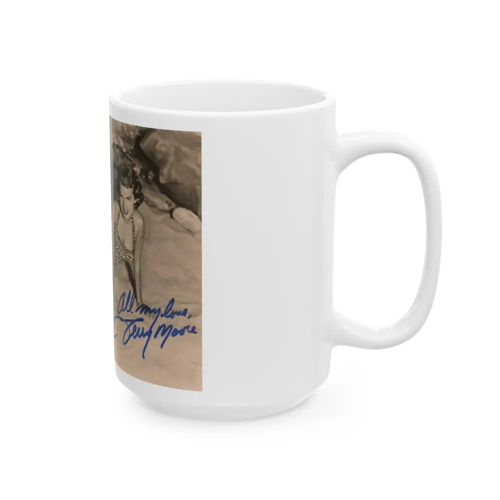 Terry Moore #501 (Vintage Female Icon) White Coffee Mug-Go Mug Yourself