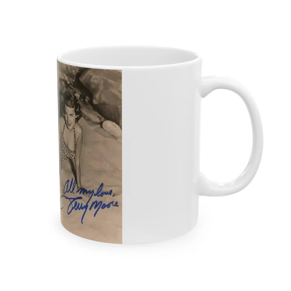 Terry Moore #501 (Vintage Female Icon) White Coffee Mug-Go Mug Yourself