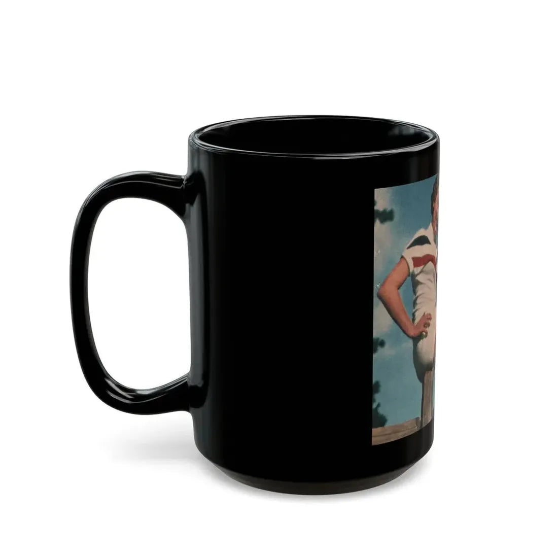 Terry Moore #515 - 4x4 Magazine Page Photo Clipping (Vintage Female Icon) Black Coffee Mug - Go Mug Yourself