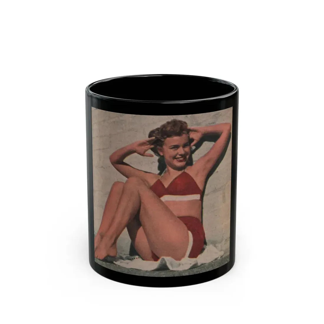 Terry Moore #517 - 4x4 Magazine Page Photo Clipping (Vintage Female Icon) Black Coffee Mug 11oz - Go Mug Yourself