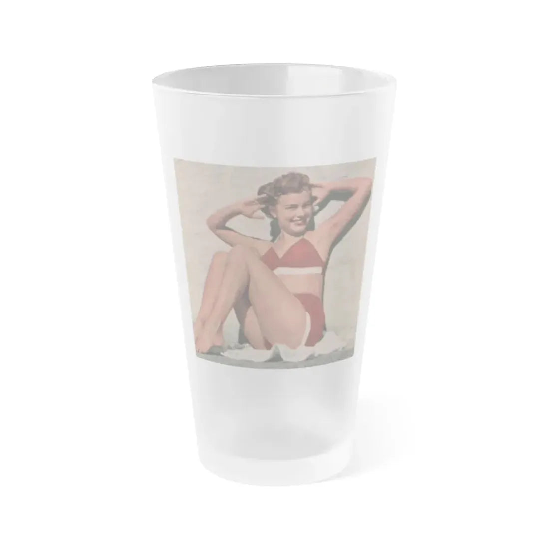 Terry Moore #517 - 4x4 Magazine Page Photo Clipping (Vintage Female Icon) Frosted Pint Glass 16oz 16oz Frosted - Go Mug Yourself
