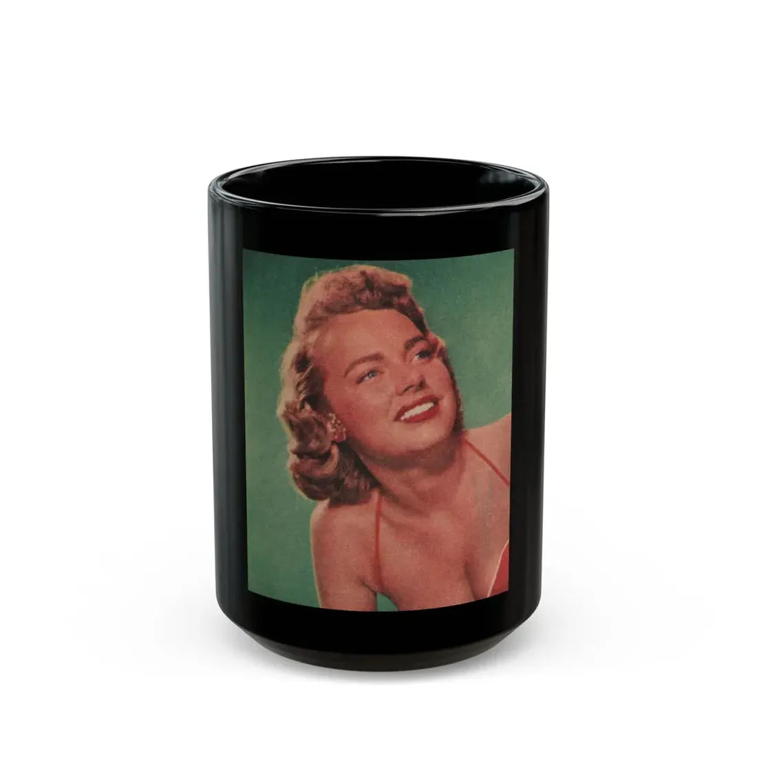 Terry Moore #518 - 2.75x3.75 Magazine Page Photo Clipping (Vintage Female Icon) Black Coffee Mug 15oz - Go Mug Yourself