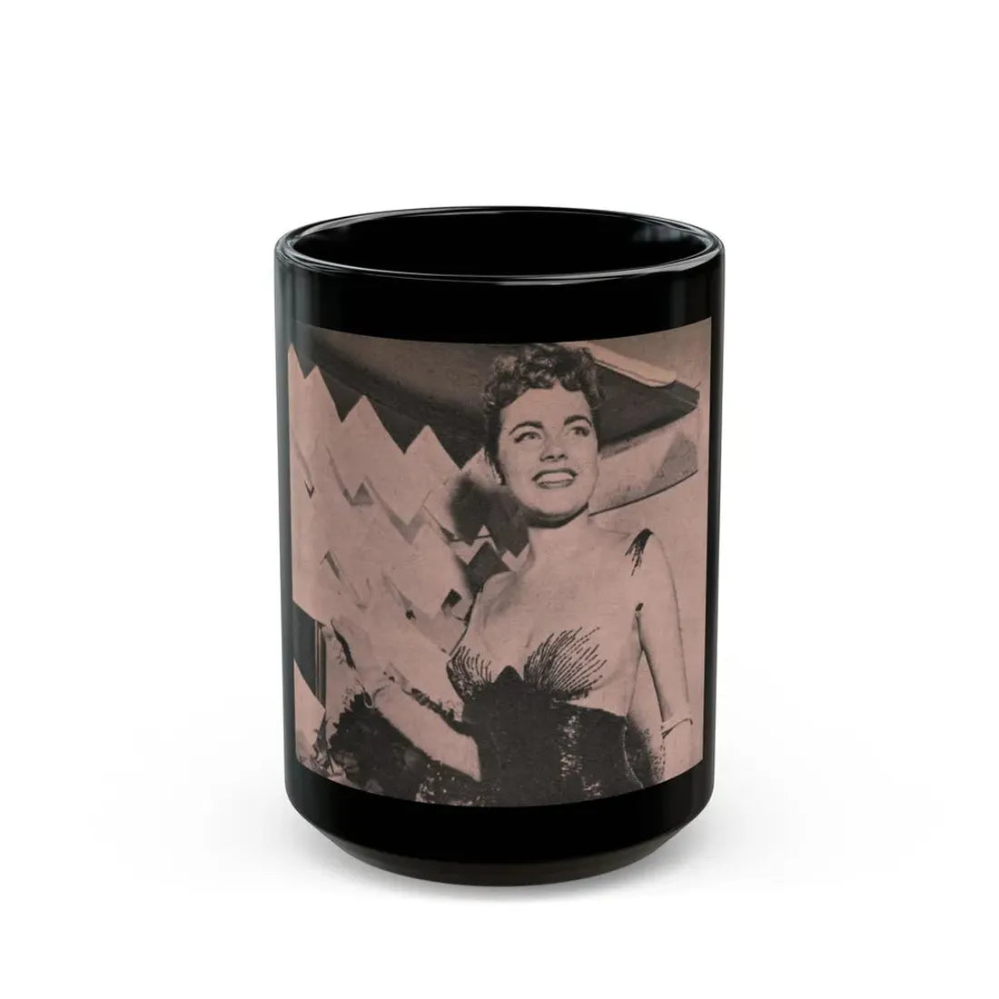 Terry Moore #521 - Magazine Photo Page Clipping (Vintage Female Icon) Black Coffee Mug 15oz - Go Mug Yourself