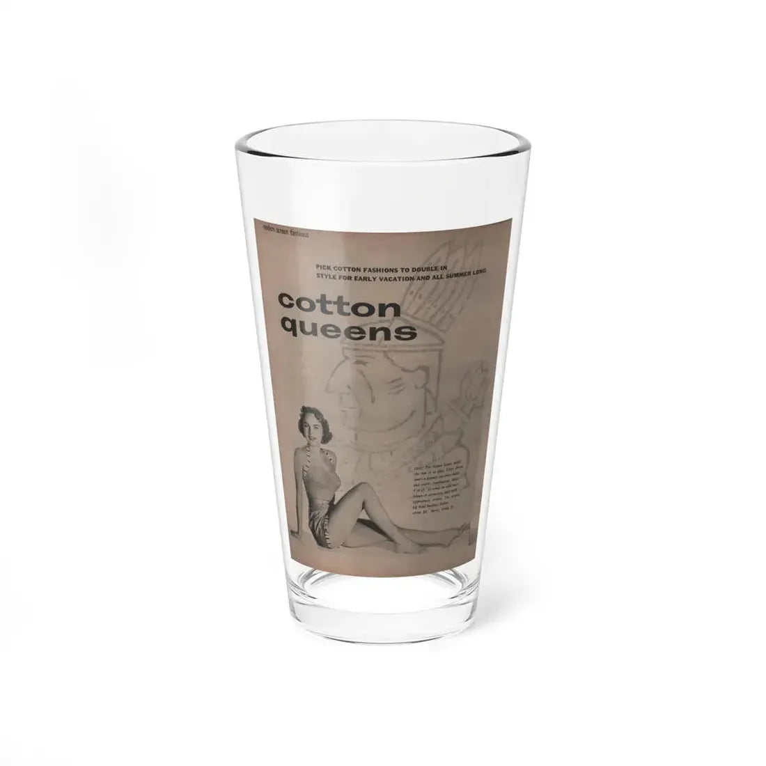 Terry Moore #522 - 8x11 Magazine Page Photo (Vintage Female Icon) Pint Glass 16oz 16oz - Go Mug Yourself