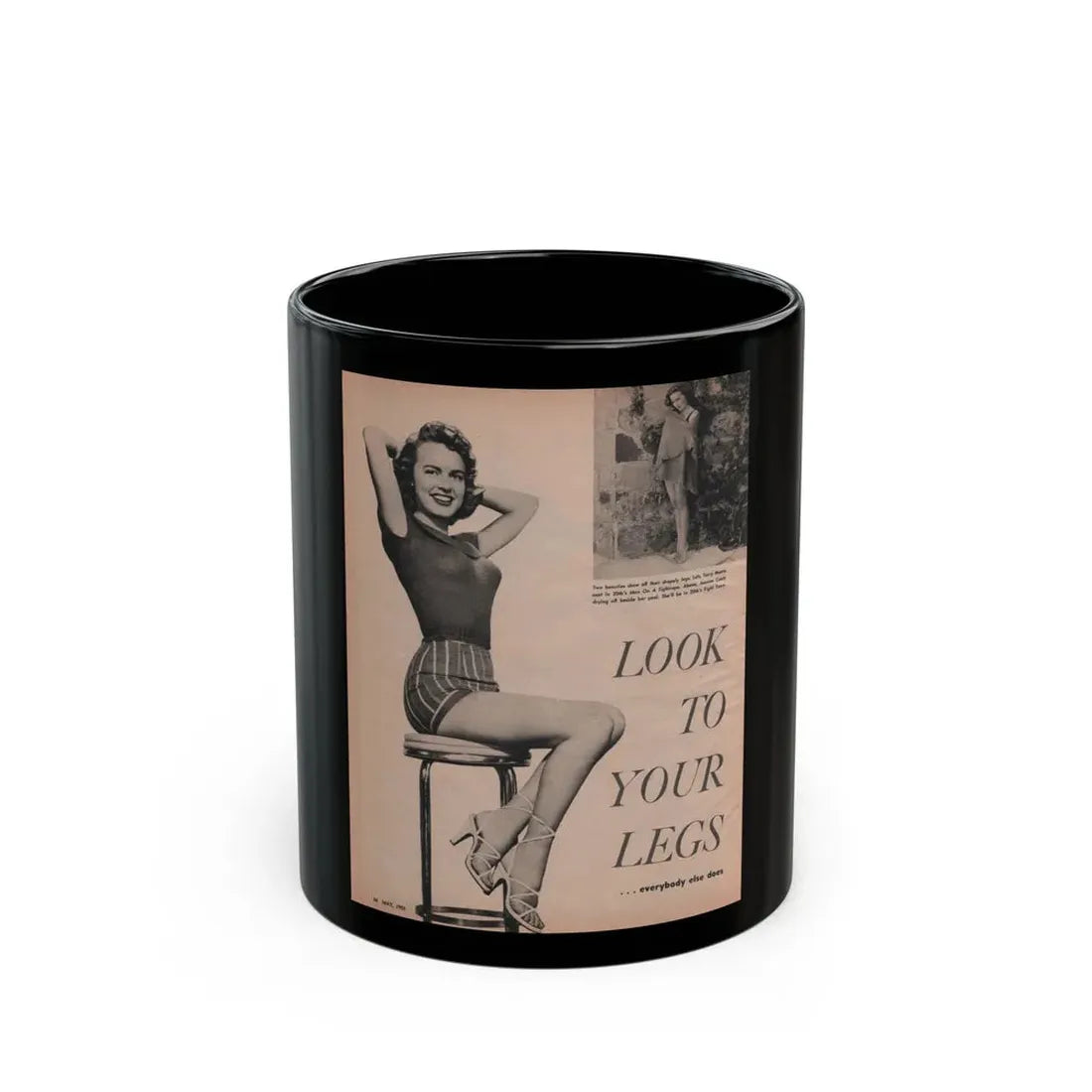 Terry Moore #525 - 8x11 Magazine Page Photo (Vintage Female Icon) Black Coffee Mug 11oz - Go Mug Yourself