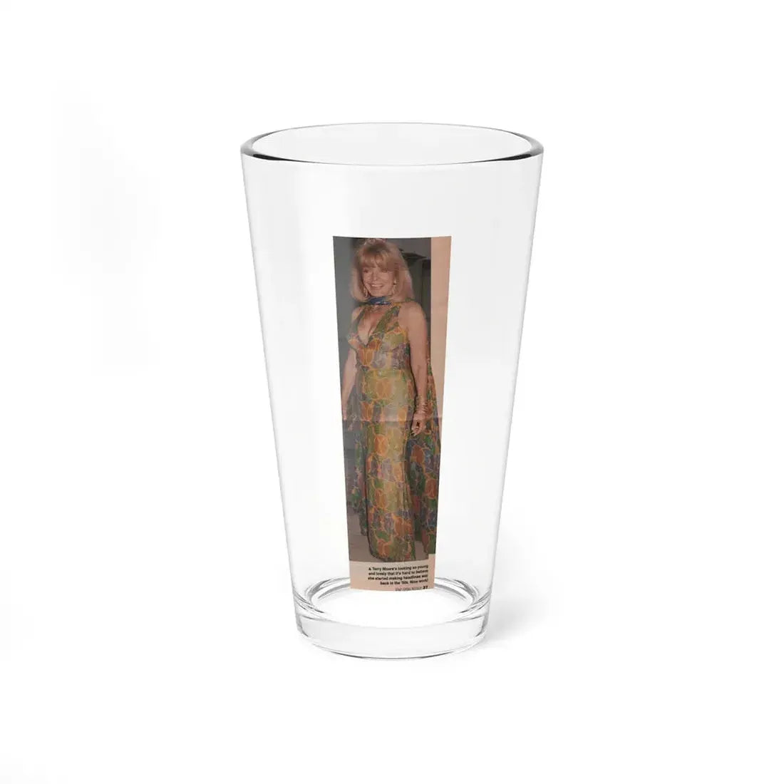 Terry Moore #526 - 3x9.75 Magazine Page Photo Clipping (Vintage Female Icon) Pint Glass 16oz 16oz - Go Mug Yourself