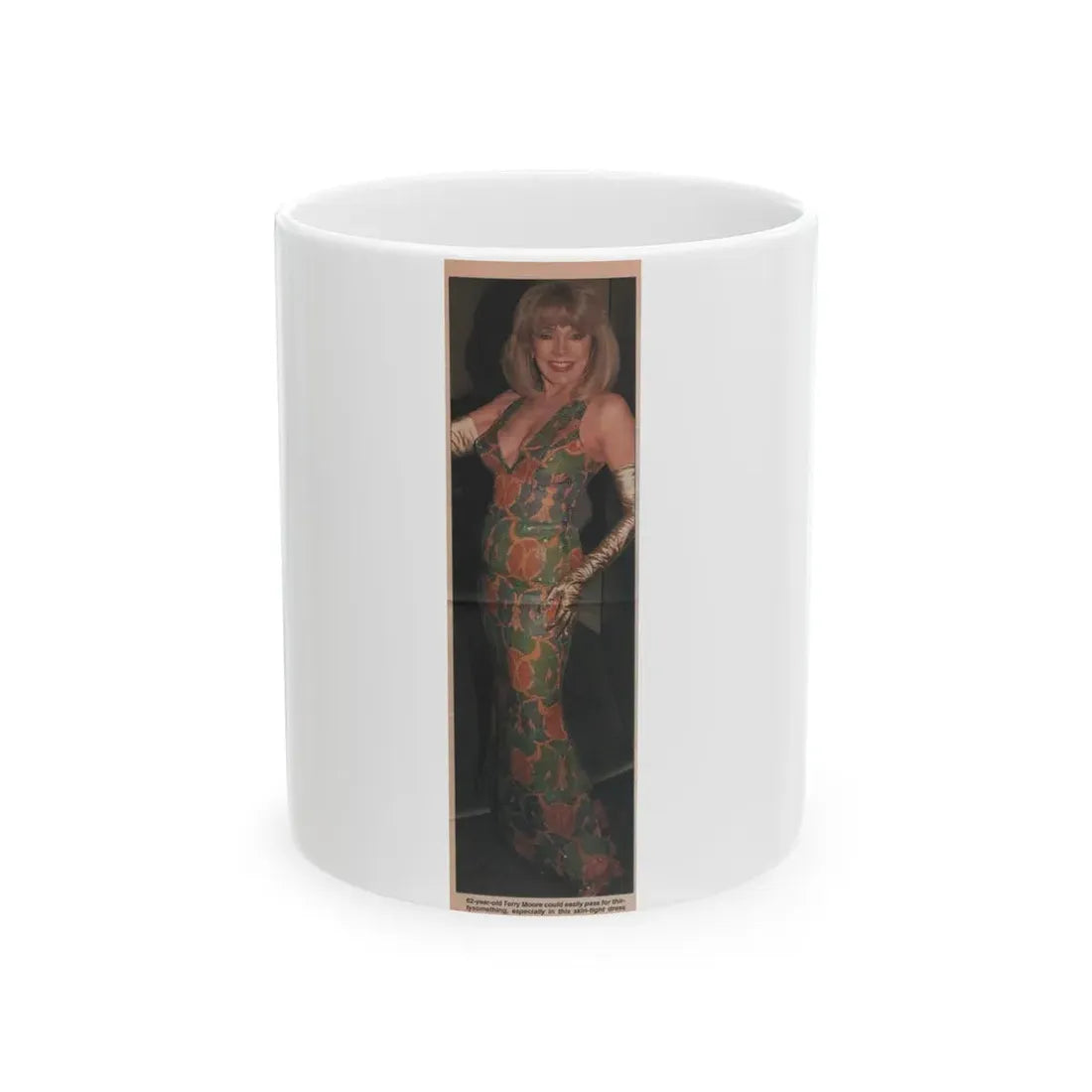 Terry Moore #528 - 3x11 Magazine Page Photo Clipping (Vintage Female Icon) White Coffee Mug 11oz - Go Mug Yourself