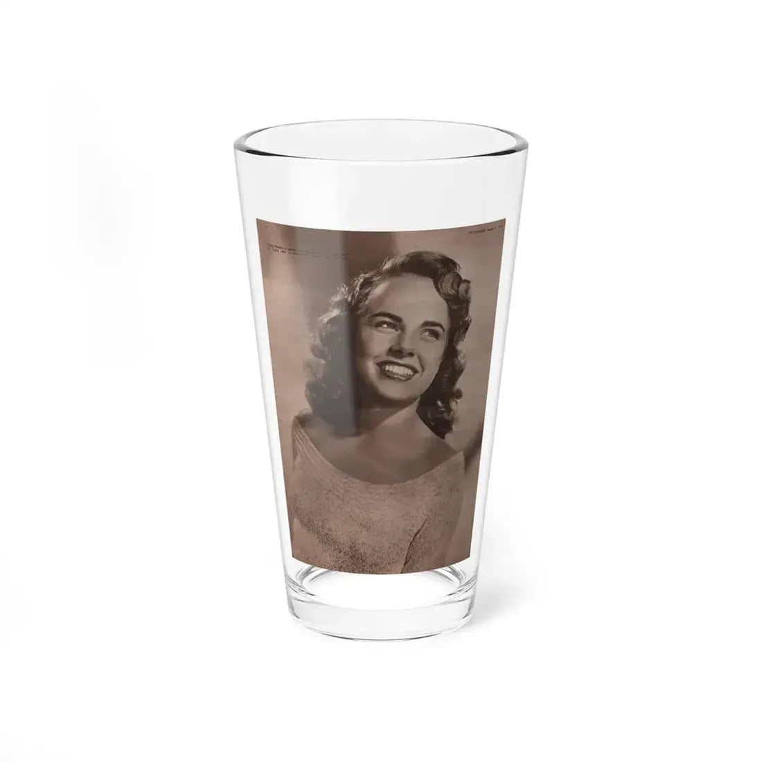 Terry Moore #530 - 8x11.5 Picturegoer Magazine Page Photo from 8-13-49 (Vintage Female Icon) Pint Glass 16oz 16oz - Go Mug Yourself