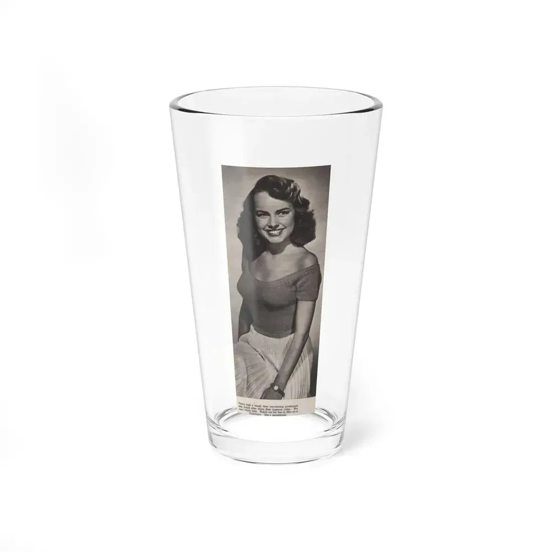 Terry Moore #532 - 3.5x9 Magazine Page Photo Clipping (Vintage Female Icon) Pint Glass 16oz 16oz - Go Mug Yourself
