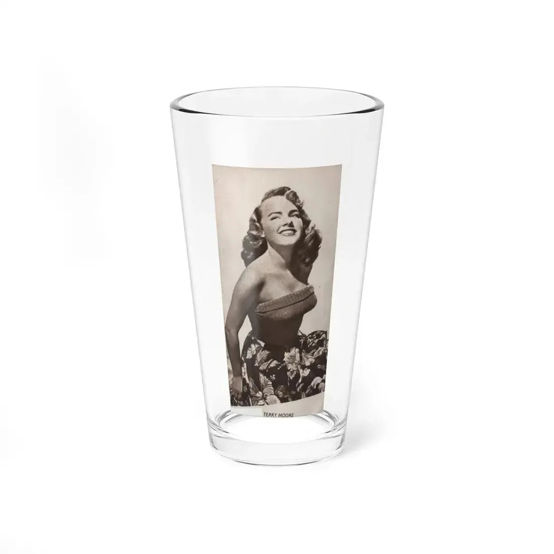 Terry Moore #533 - 3x5 Magazine Page Photo Clipping (Vintage Female Icon) Pint Glass 16oz 16oz - Go Mug Yourself