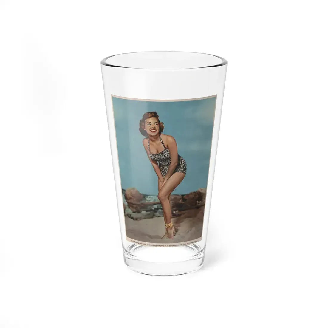 Terry Moore #536 - 6x8 Magazine Page Photo Clipping (Vintage Female Icon) Pint Glass 16oz 16oz - Go Mug Yourself