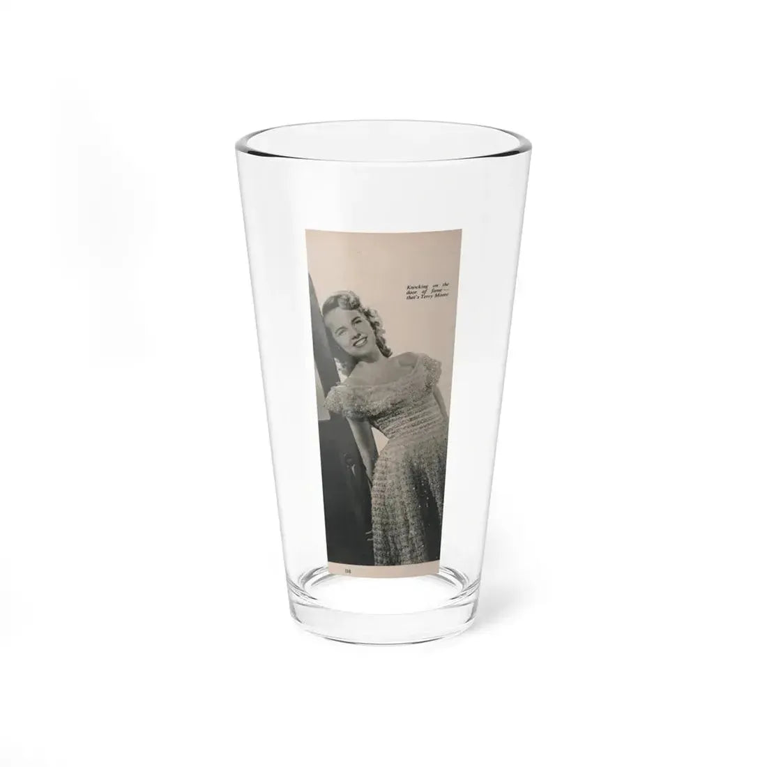 Terry Moore #538 - 63.4x9.5 Magazine Page Photo Clipping (Vintage Female Icon) Pint Glass 16oz 16oz - Go Mug Yourself