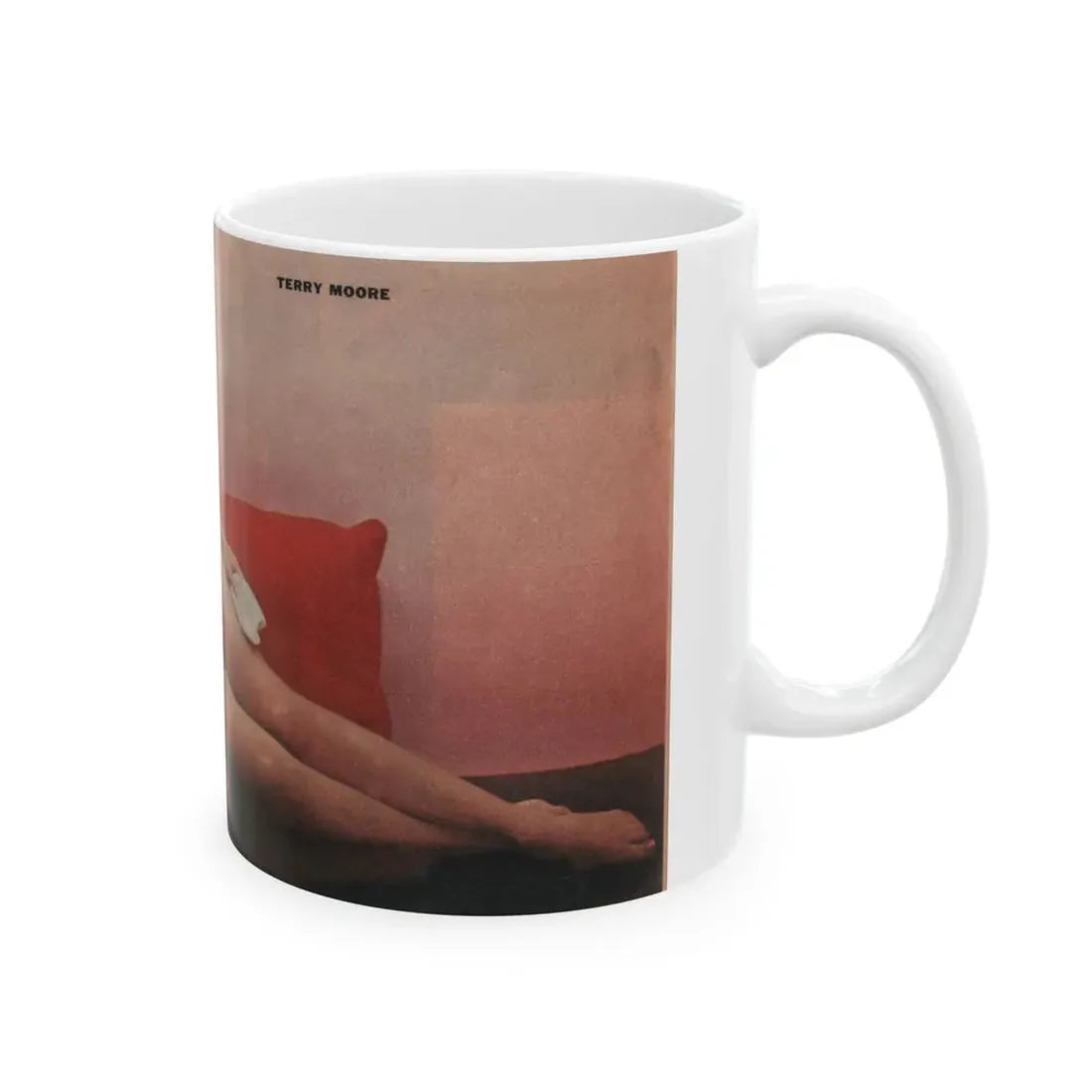 Terry Moore #556 - 7.75x3.75 Magazine Page Photo Clipping (Vintage Female Icon) White Coffee Mug - Go Mug Yourself