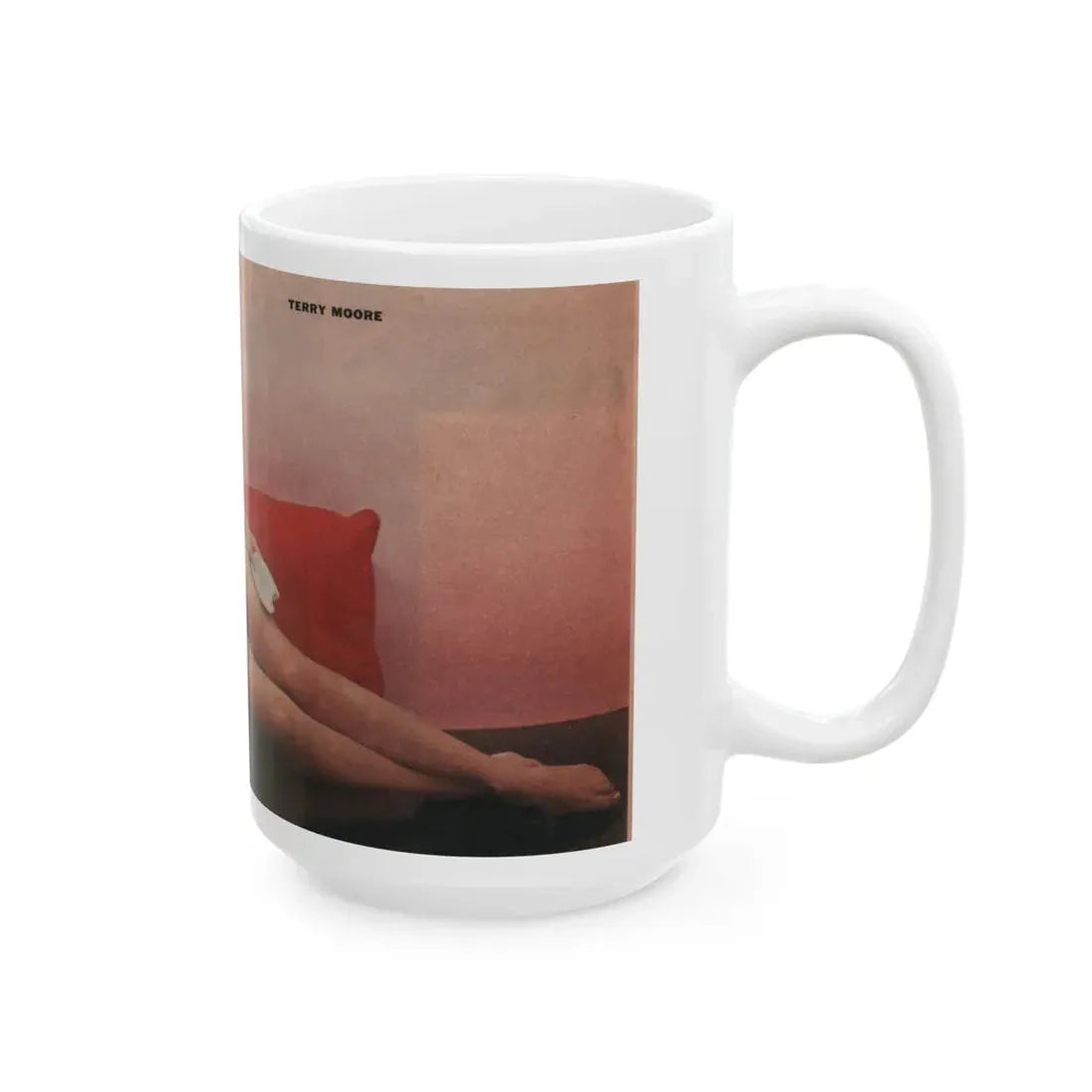 Terry Moore #556 - 7.75x3.75 Magazine Page Photo Clipping (Vintage Female Icon) White Coffee Mug - Go Mug Yourself