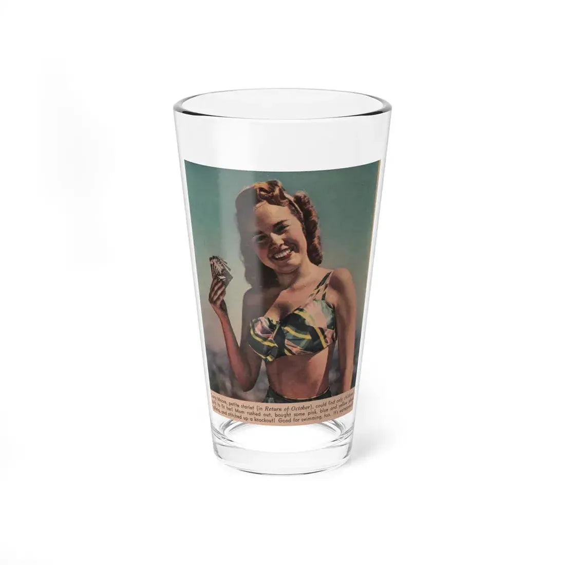 Terry Moore #559 - Magazine Page Photo Clipping (Vintage Female Icon) Pint Glass 16oz 16oz - Go Mug Yourself