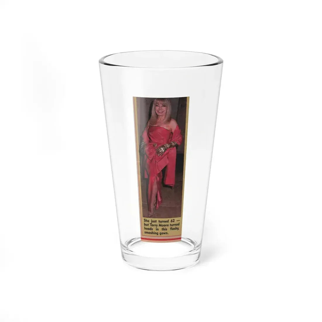 Terry Moore #565 - 1.75x5 Magazine Page Photo Clipping Circa 1980's (Vintage Female Icon) Pint Glass 16oz 16oz - Go Mug Yourself