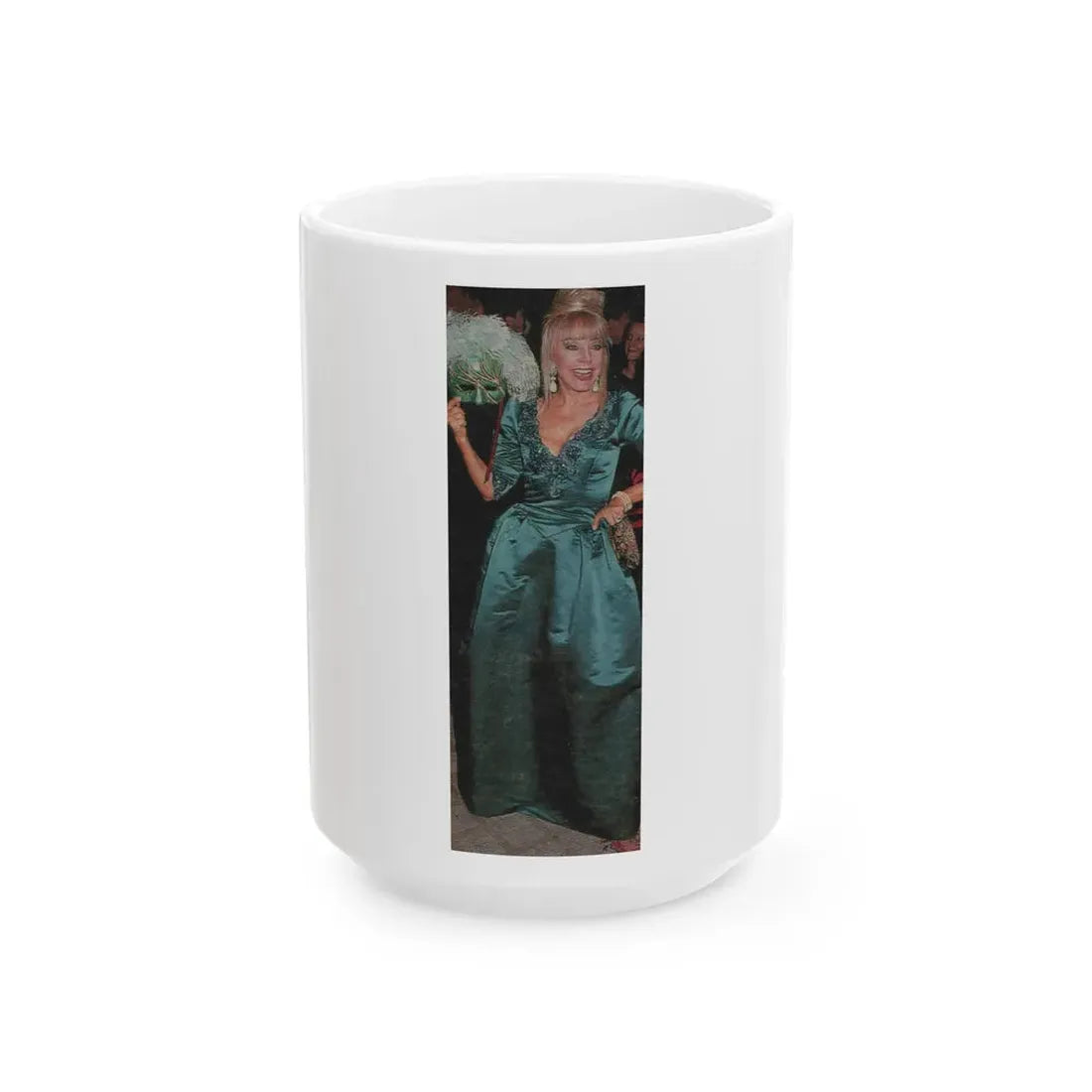 Terry Moore #566 - Magazine Page Photo Clipping Circa 1980's (Vintage Female Icon) White Coffee Mug 15oz - Go Mug Yourself