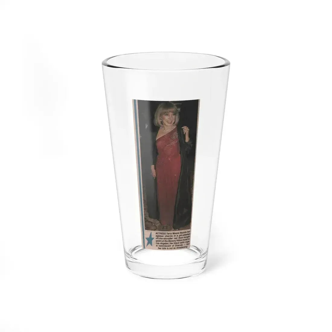 Terry Moore #568 - 2.5x6.5 Magazine Page Photo Clipping Circa 1980's (Vintage Female Icon) Pint Glass 16oz 16oz - Go Mug Yourself
