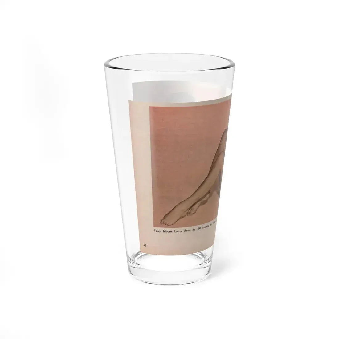 Terry Moore #569 - 6.75x4 Modern Screen Mag. July '55 (Vintage Female Icon) Pint Glass 16oz - Go Mug Yourself