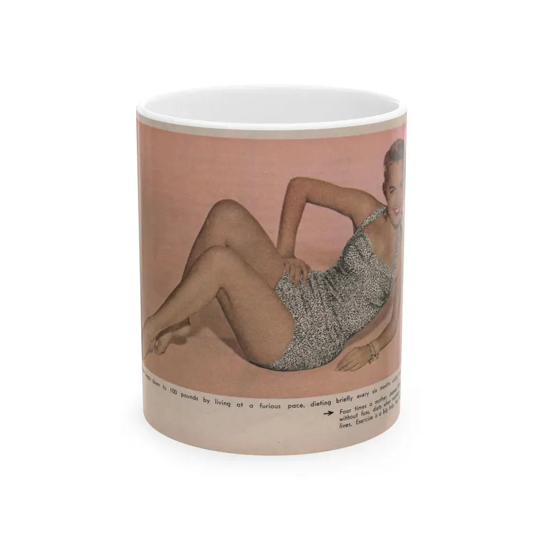 Terry Moore #569 - 6.75x4 Modern Screen Mag. July '55 (Vintage Female Icon) White Coffee Mug 11oz - Go Mug Yourself